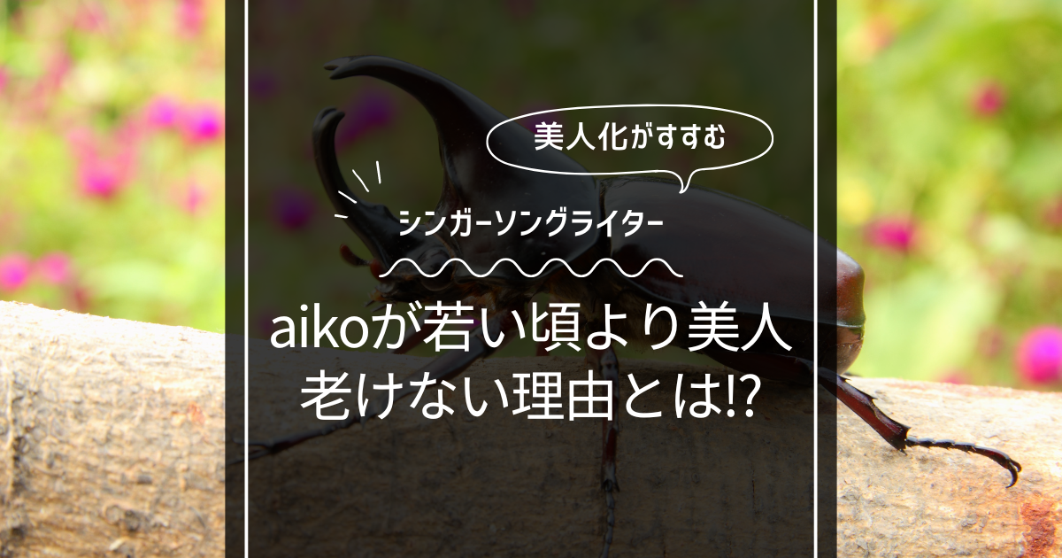 【画像】いまのaikoが若い頃より美人！老けない理由を解明！