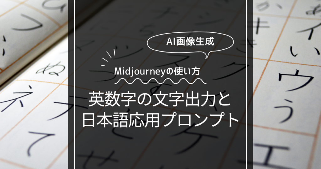 【Midjourney】生成画像に日本語と英数字の文字出力をするプロンプト！